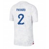 Frankrike Benjamin Pavard #2 Bortatröja VM 2022 Korta ärmar